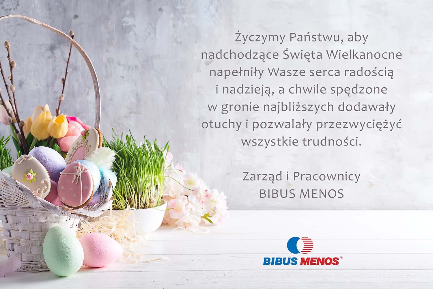 Życzymy Państwu, aby nadchodzące Święta Wielkanocne napełniły Wasze serca radością i nadzieją, a chwile spędzone w gronie najbliższych dodawały otuchy i pozwalały przezwyciężyć wszystkie trudności.